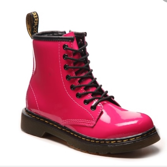 Dr. Martens Shoes Dr Martens Girls Pink Combat Boots Poshmark